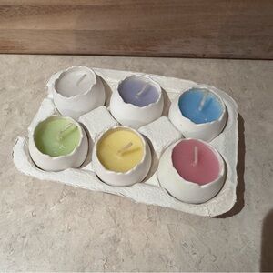 Colorful Eggshell Candle Set